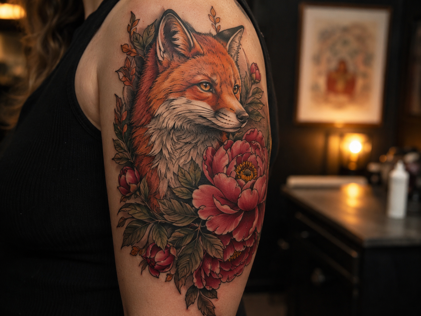 Tattoo consultation and reference planning at Gilded Moth Tattoo Co.